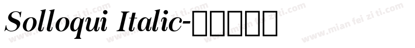 Solloqui Italic字体转换